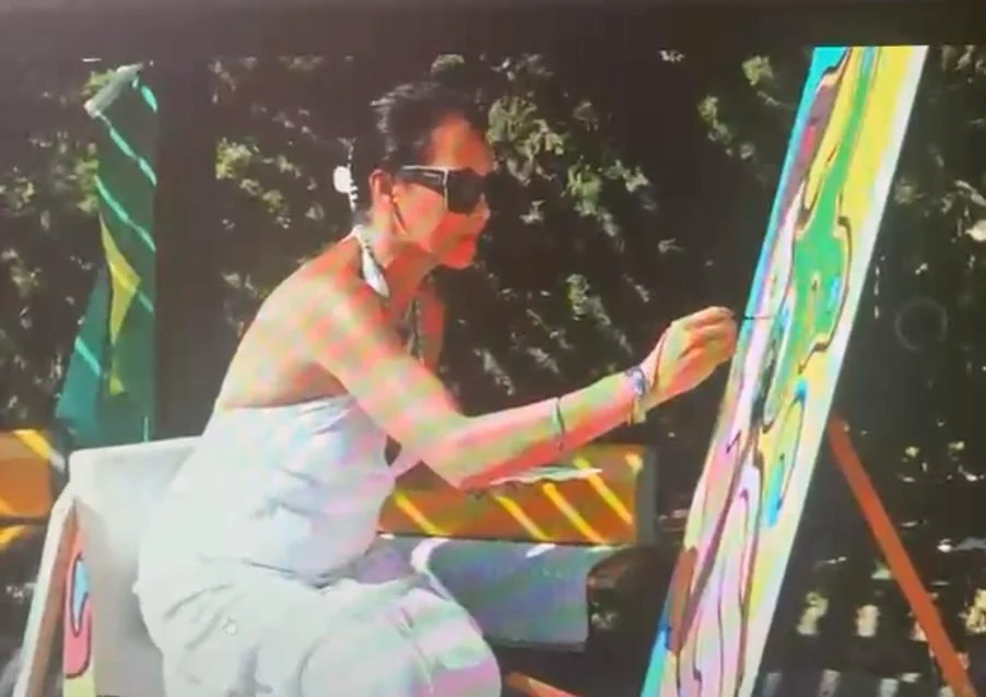 Braga Quadros painting an original work outdoors